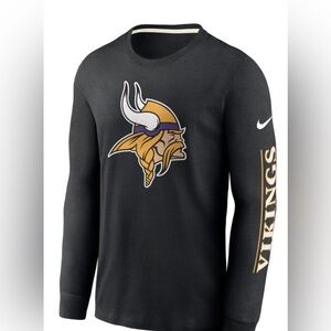 Nike NWOT XXL black Minnesota Vikings long sleeve T-shirt